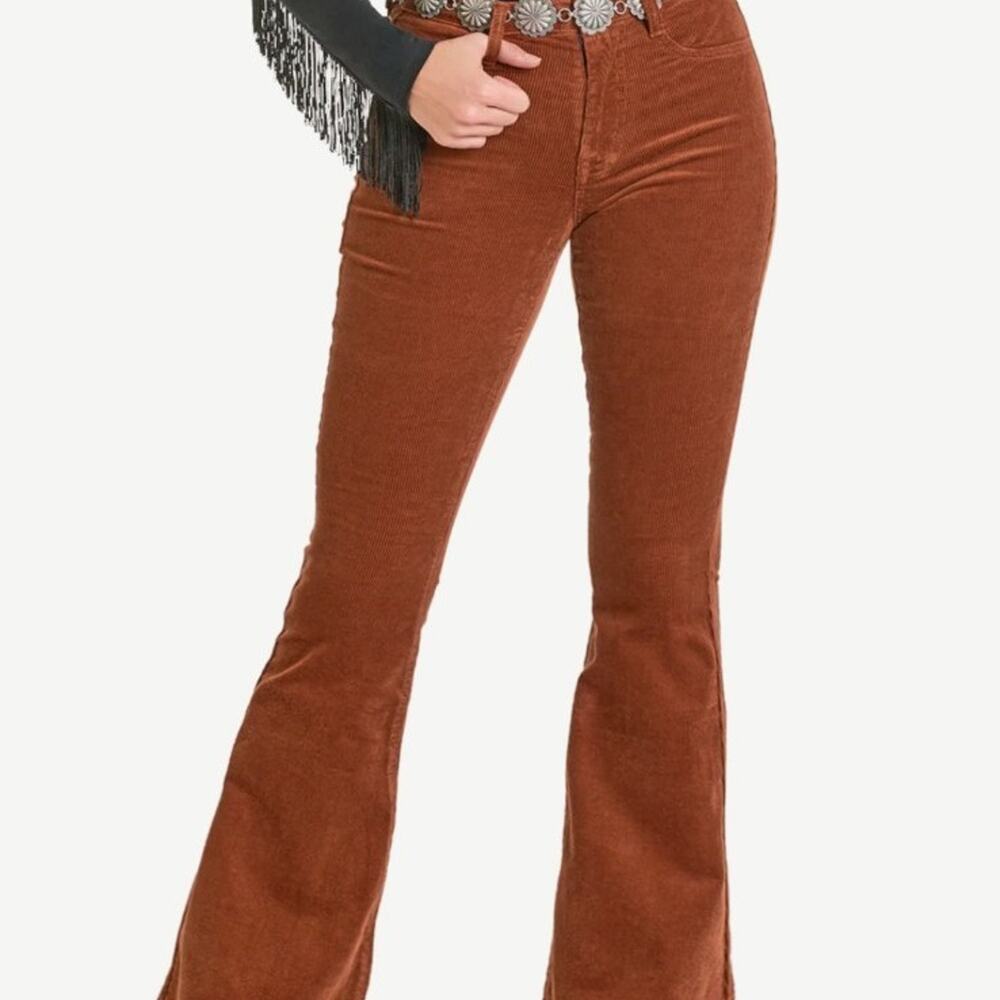 Rock & Roll Rust Corduroy Flare Jeans NWT sz 26x32